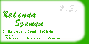 melinda szeman business card